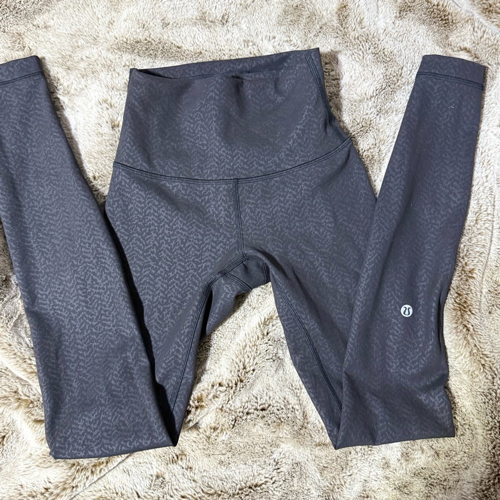 Lululemon Athletica Gray Leggings High-Waisted Stretch